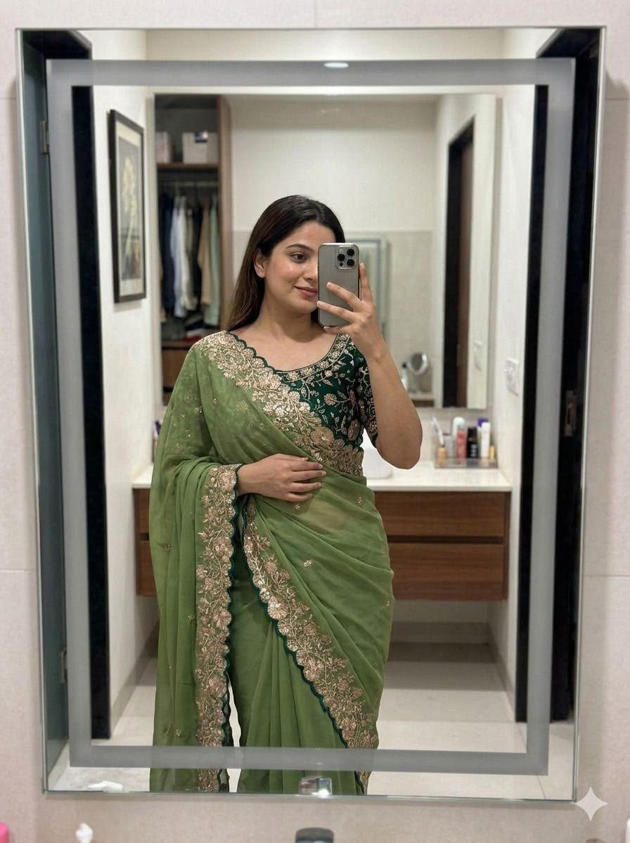 Georgette Sequence Saree