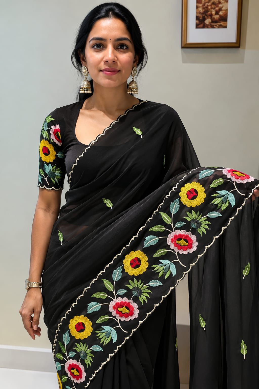 Georgette designer embroidered