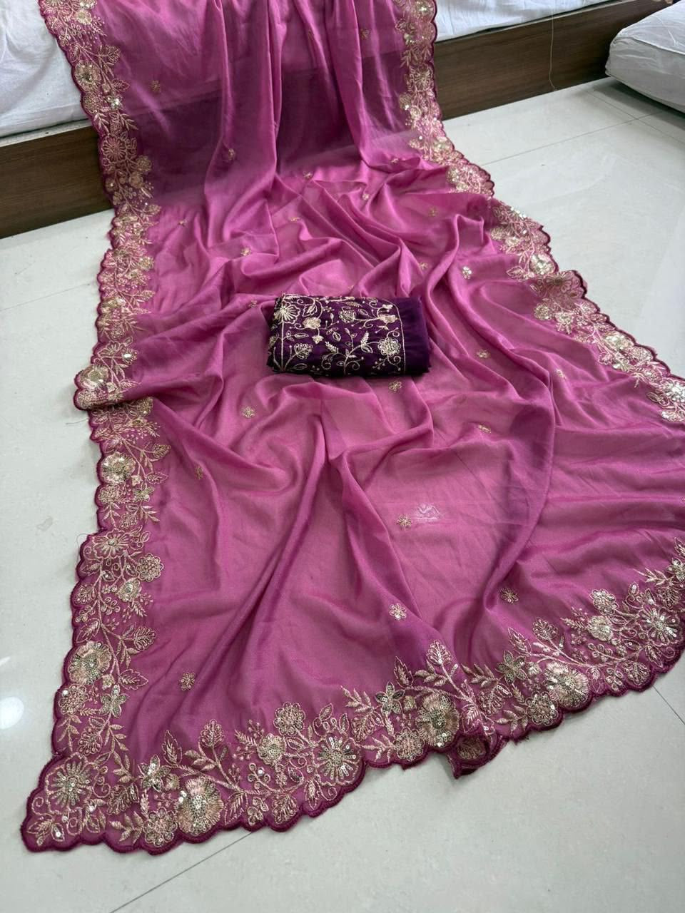 Georgette Sequence Saree
