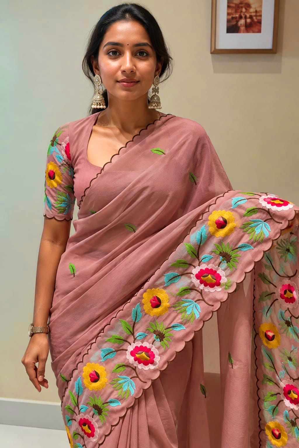 Georgette designer embroidered