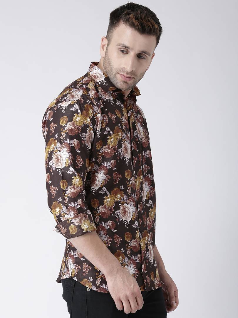 Multicoloured Printed Slim Fit  Shirt