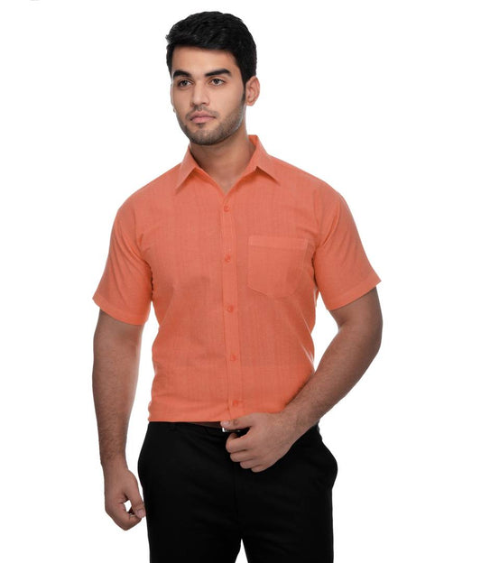 Orange Regular Fit Formal Shirt