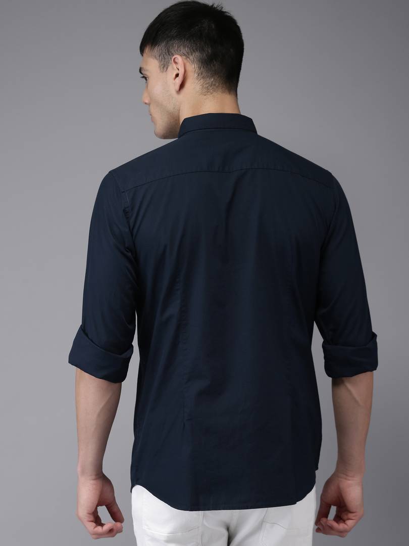 Navy Blue  Regular Fit Shirt