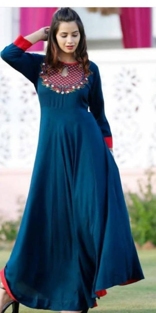 Gotta Aari Work Rayon Kurti