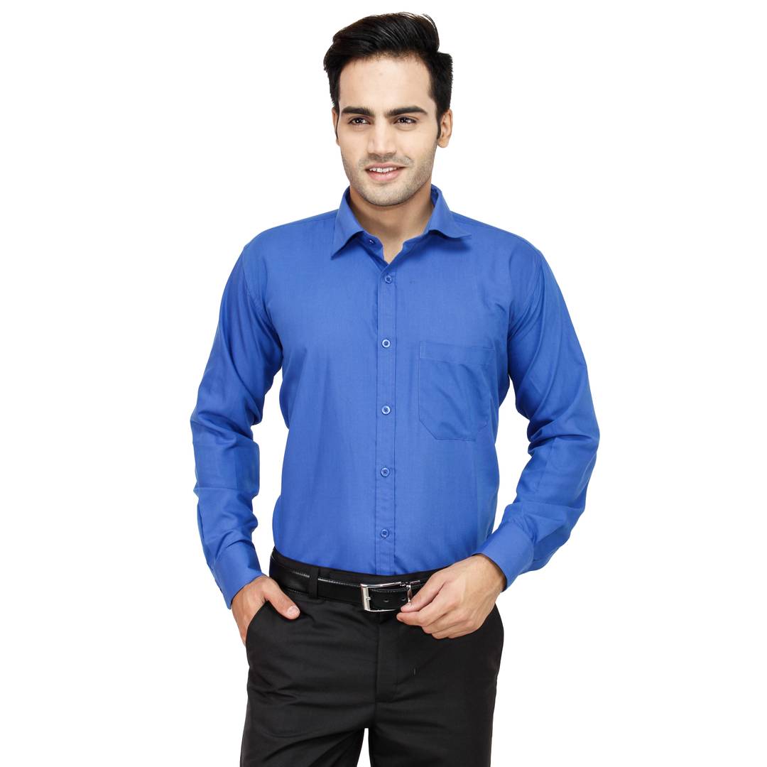 Blue Regular Fit Formal Shirt