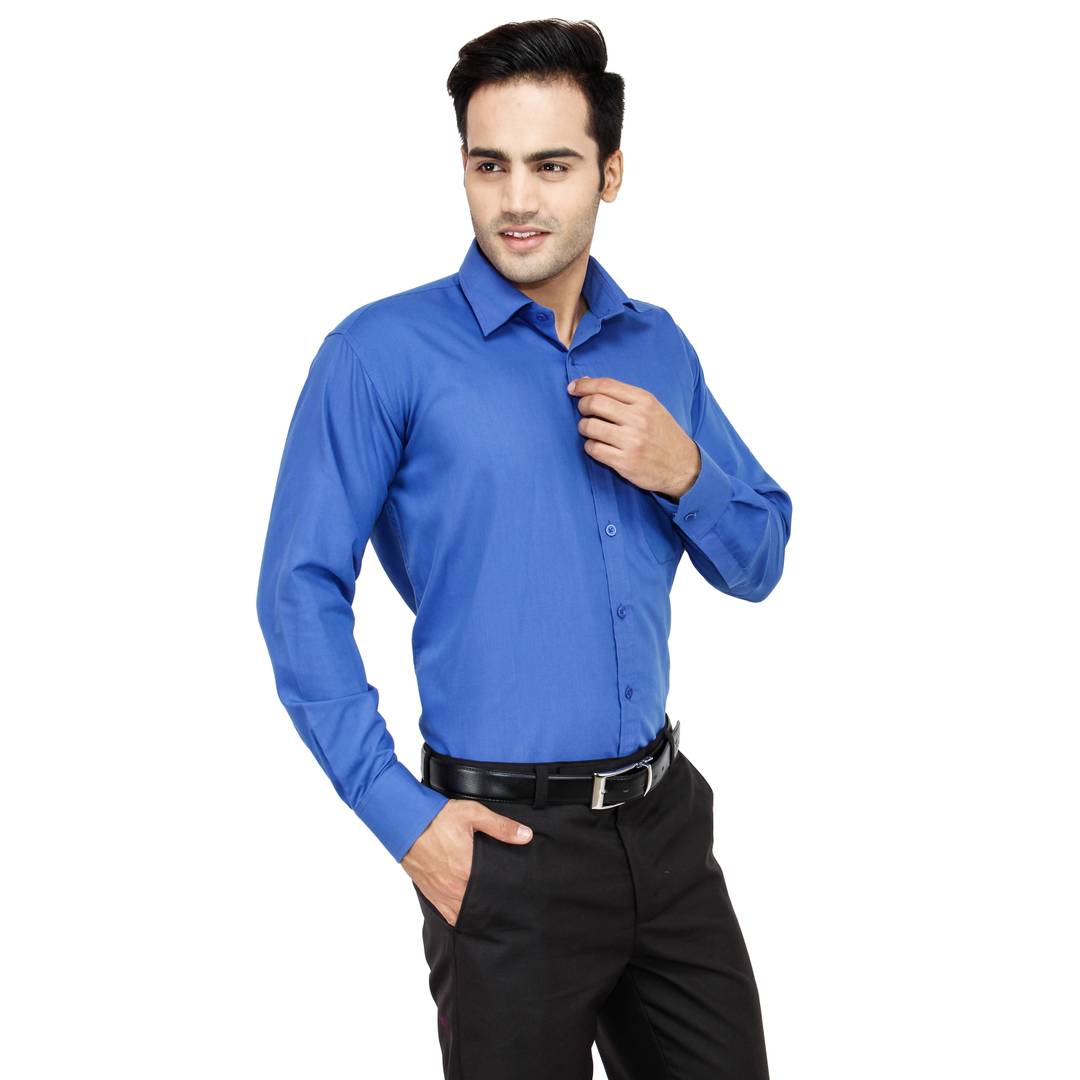 Blue Regular Fit Formal Shirt