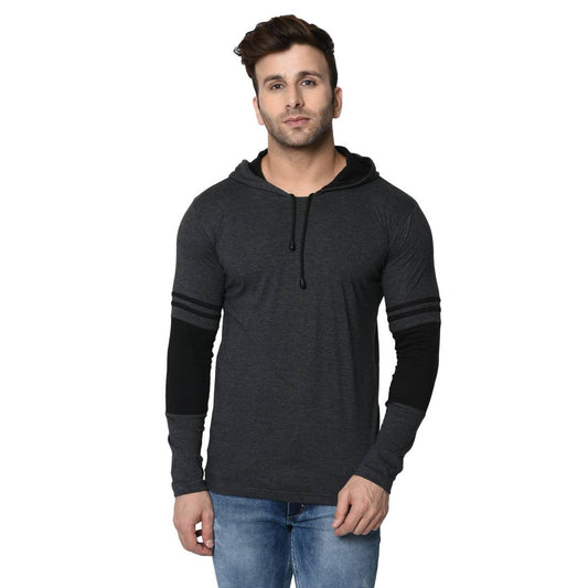 Grey Cotton Hooded Tees