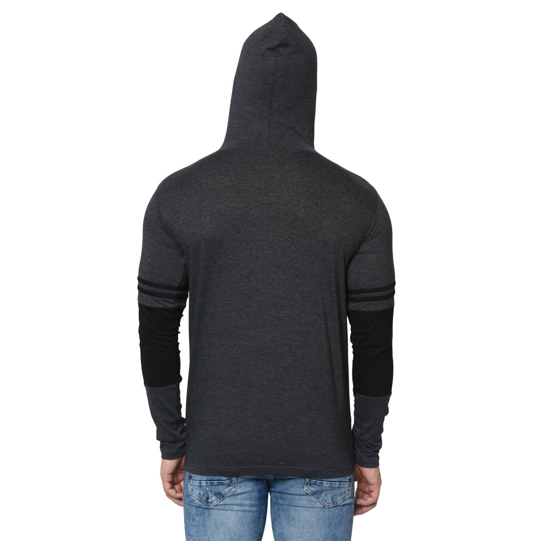 Grey Cotton Hooded Tees