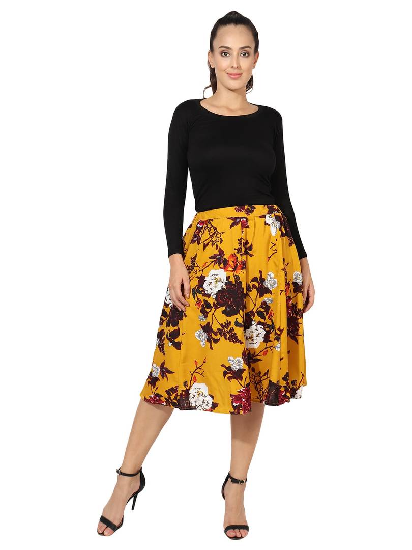 Printed Crepe Women Skirt