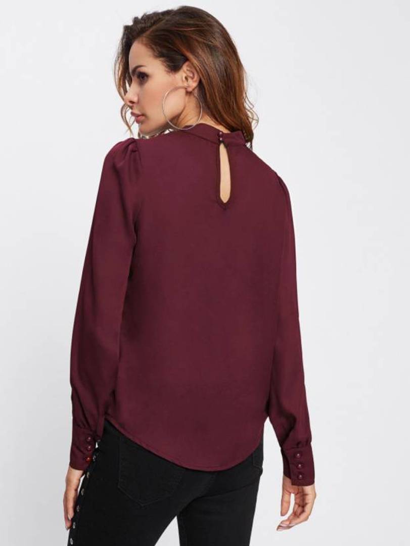 Crepe Casual Full Sleeves Top