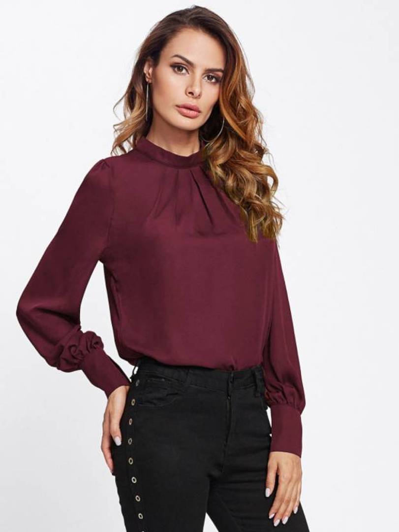 Crepe Casual Full Sleeves Top