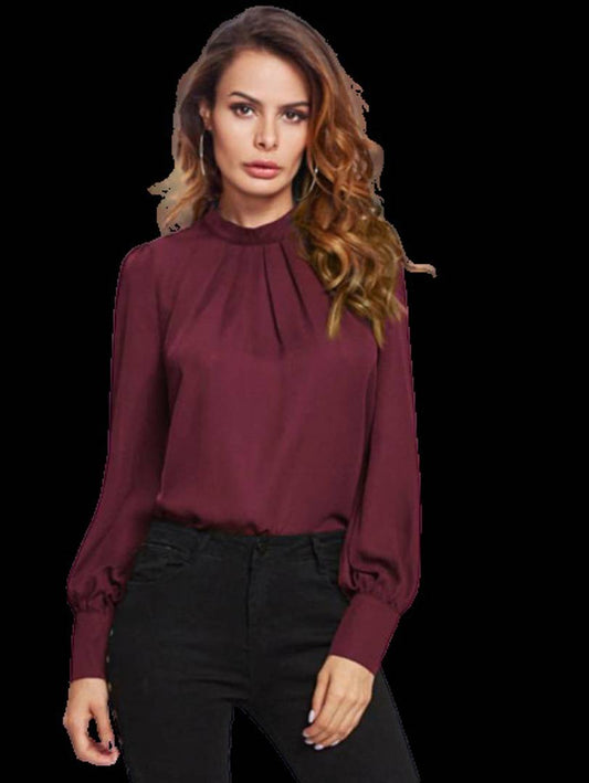 Crepe Casual Full Sleeves Top