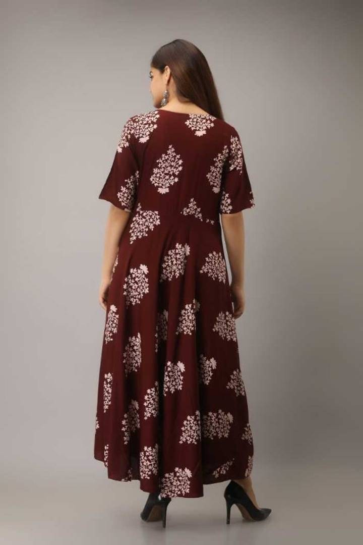 Rayon Printed Anarkali Kurti