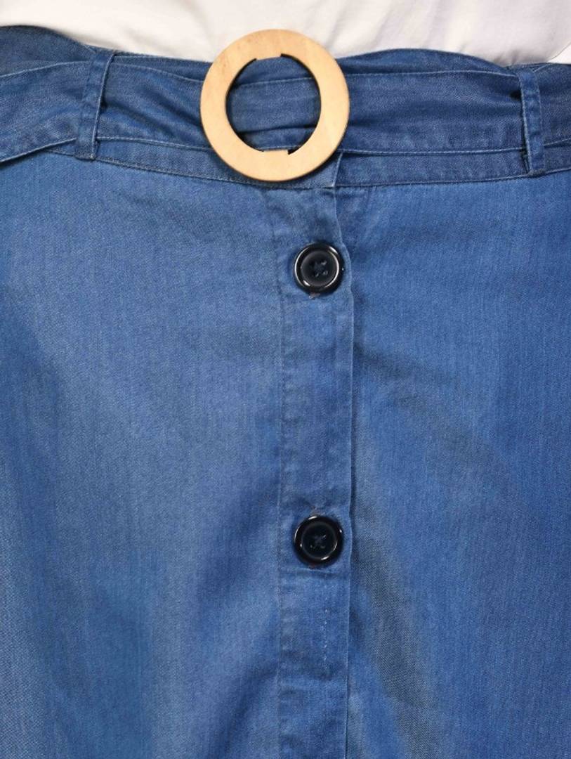 Denim A-LINE Knee-Length Skirt