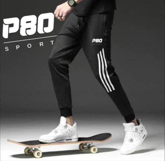 Trackpants: Check Men Black Polyester Trackpants Online - Cliths.com