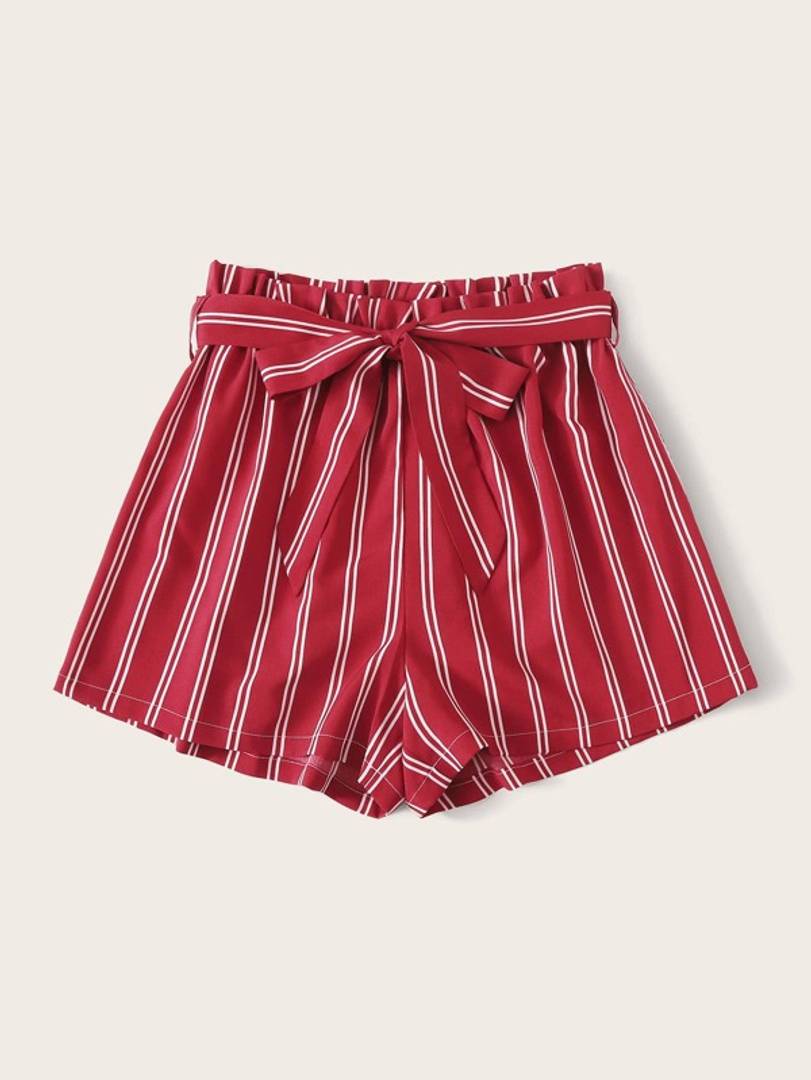 Trendy Women Red Stripe Short