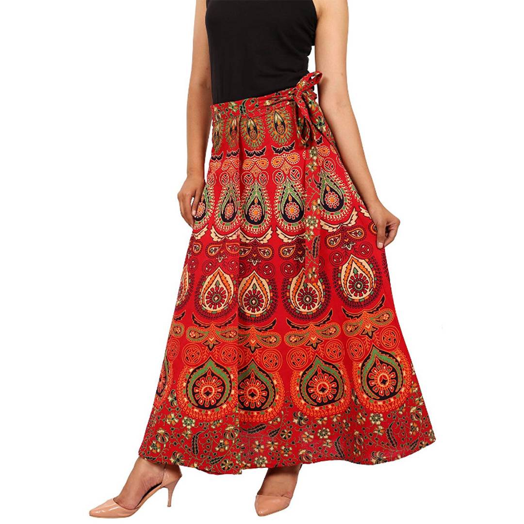 Jaipuri Printed Wrap Around Skirt