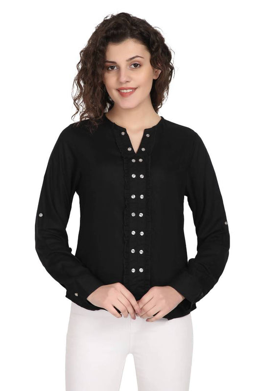 Rayon Solid Tops