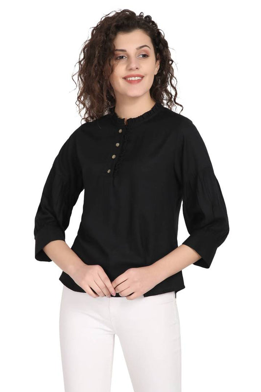 Women Rayon Solid Top