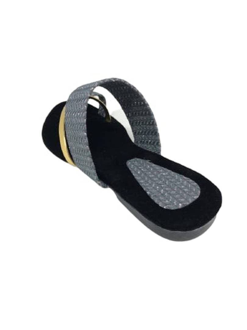 Grey Synthetic Fashion Flats