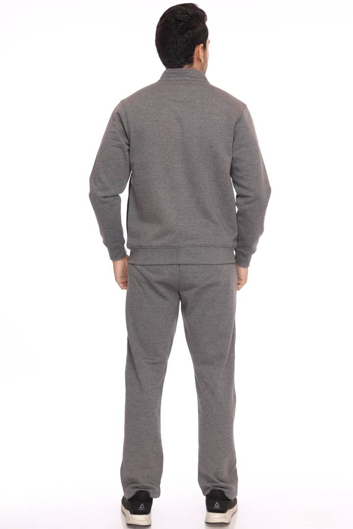 Brushed Grey Long Sleeves Track Suit