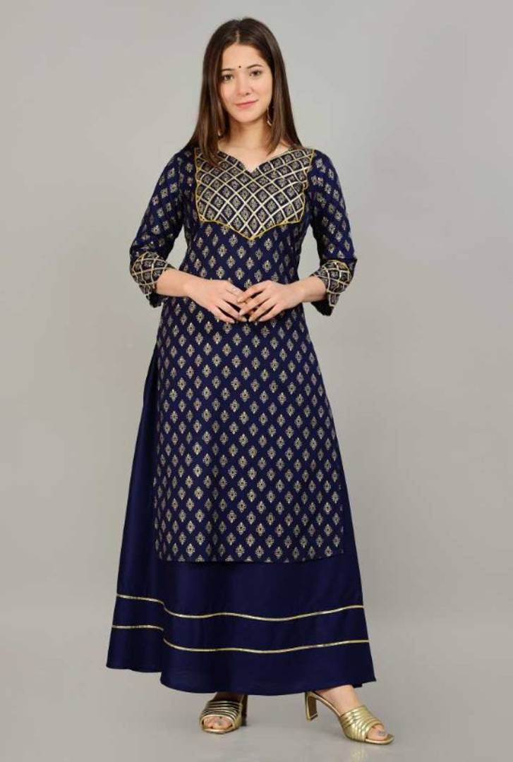 Beautiful Kurta with Skirt (BLUE)