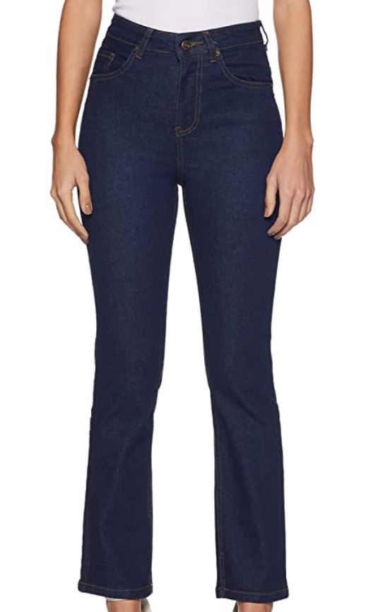 Women's Dark Blue Straight Fit Jeans
