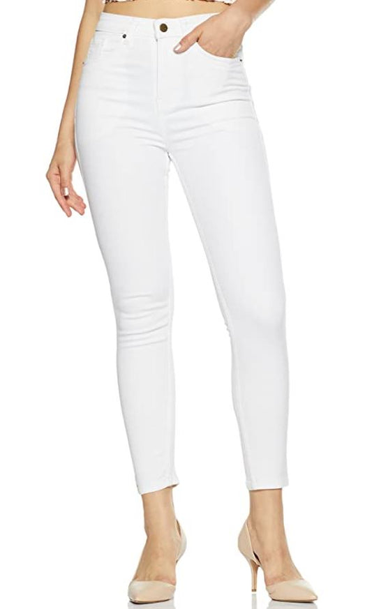 Women's White Skinny Fit Jeans