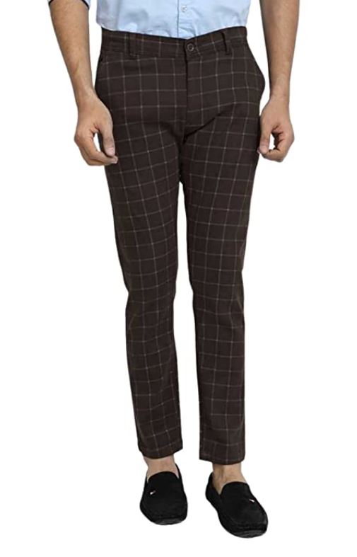 AUBORON Coffee Slim Fit Casual Trousers