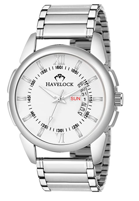 HAVELOCK Analog Day Date Functioning Stainless Steel Chain Watch