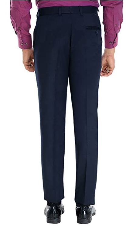 MANQ Men's Slim Fit Formal Trousers