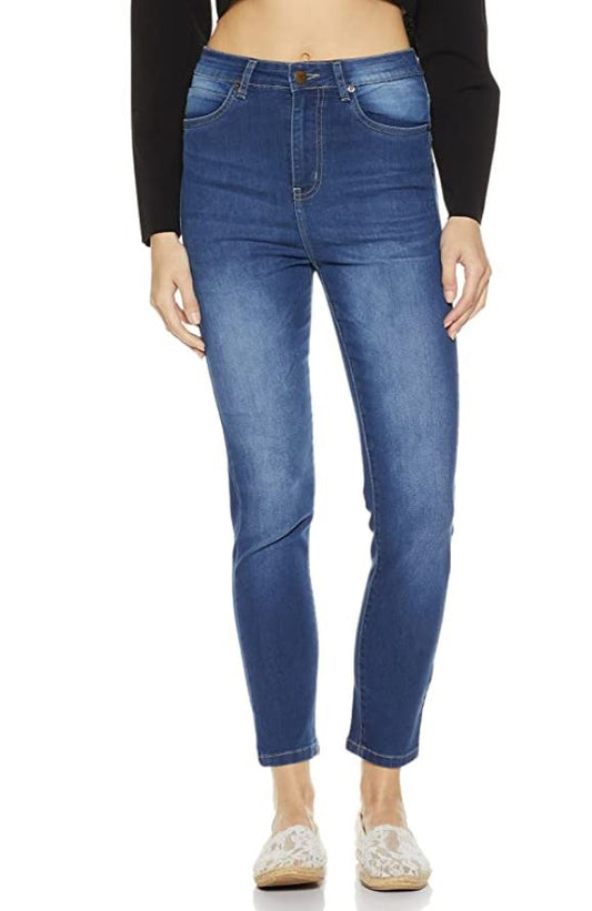 Women's Mid Blue Skinny Fit Jeans