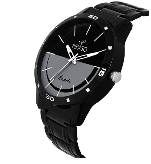 Piraso Analog Black Dial Men s Watch