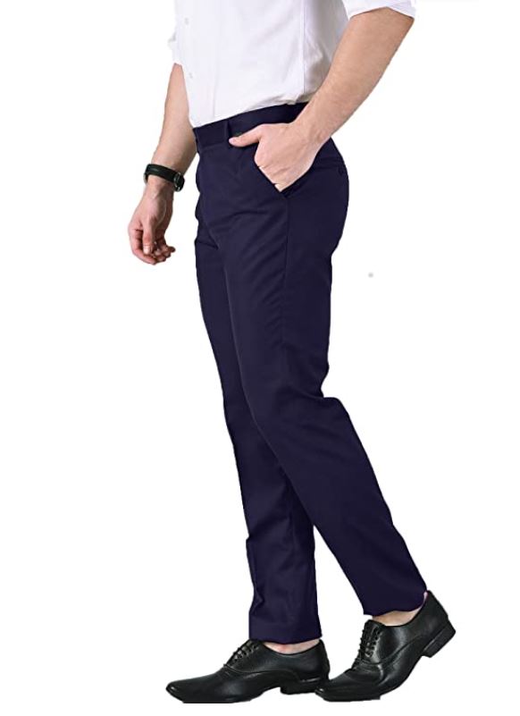 Buy NORTHPOLE Mens Formal Trouser for Men Casual Navy Blue Formal Pants for  Men at Amazon.in