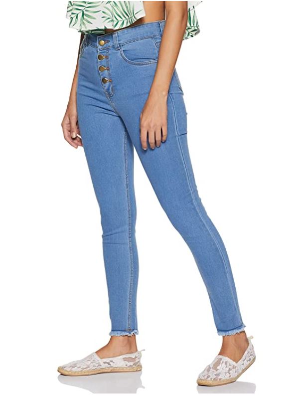 Olive Women's Skinny Fit Slim Jeans