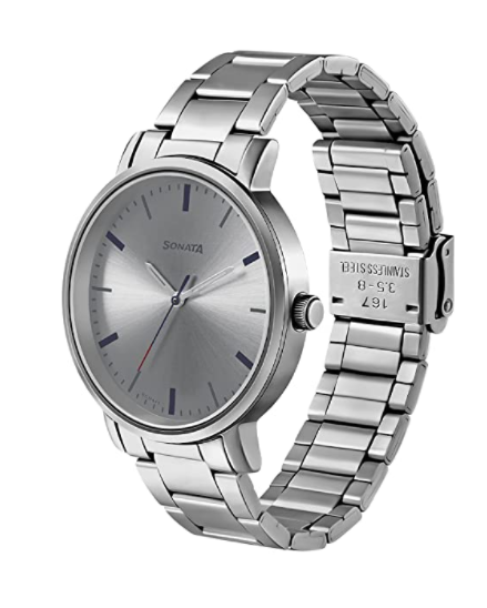 Sonata analog white dial 2025 men's watch