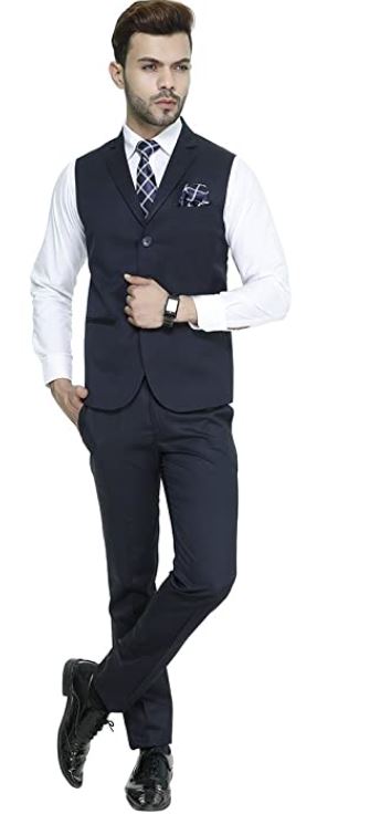 MANQ Men's Slim Fit Formal Trousers