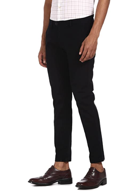 Buy Ruggers Men Black Mid Rise Flat Front Casual Trousers online