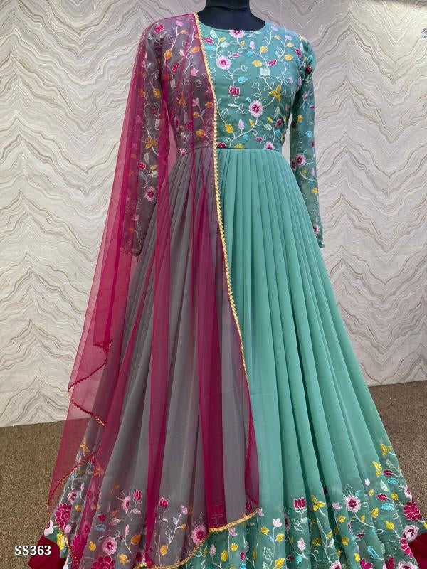 Heavy Embroidery gown with dupatta