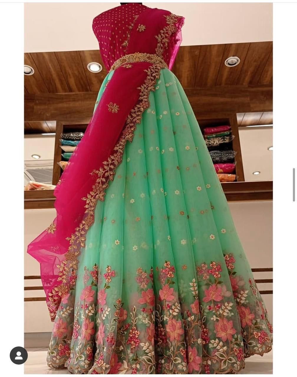 Latest Organza Half Sarees With Price Online Shopping