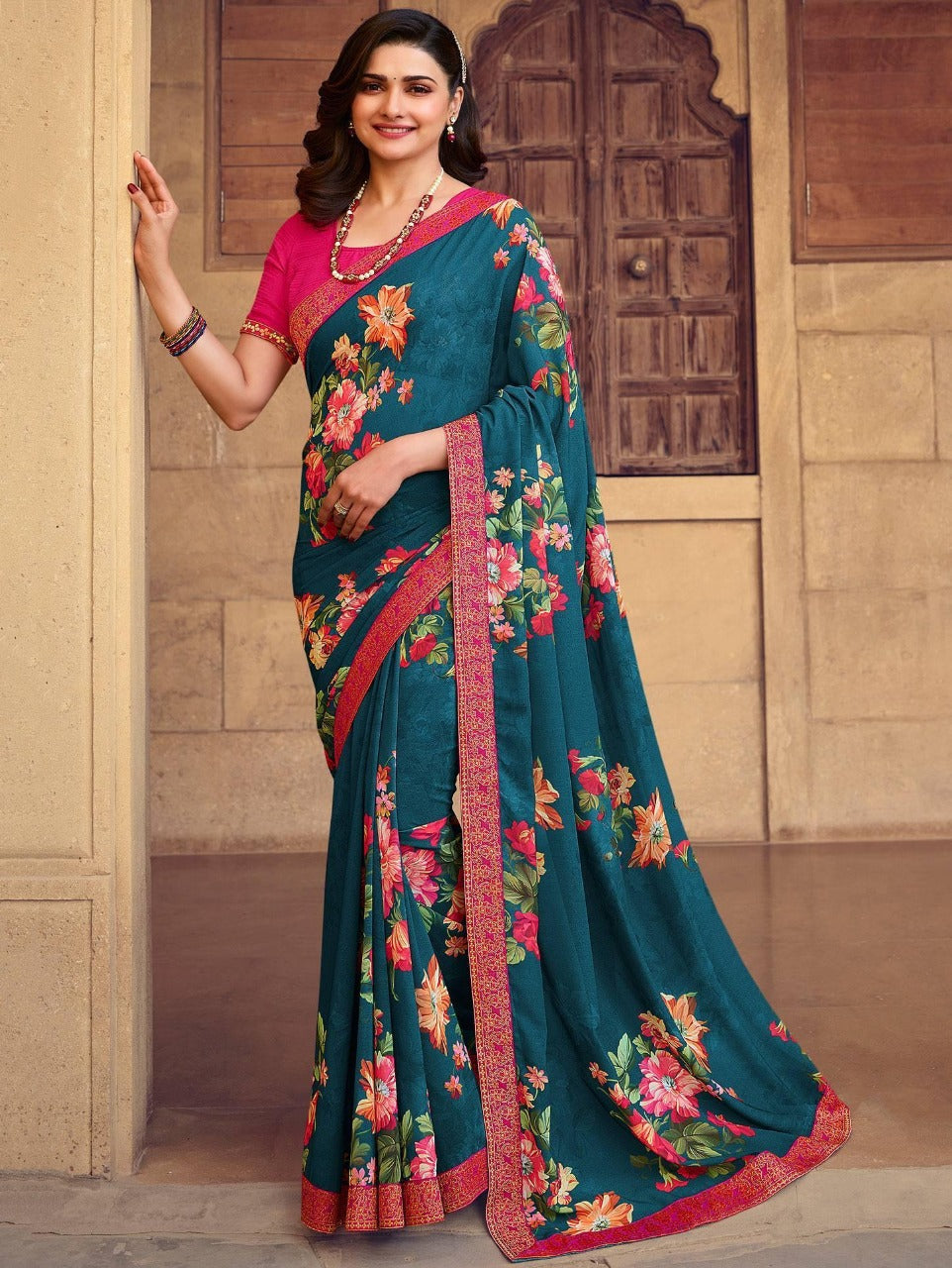 Georgette Print Saree