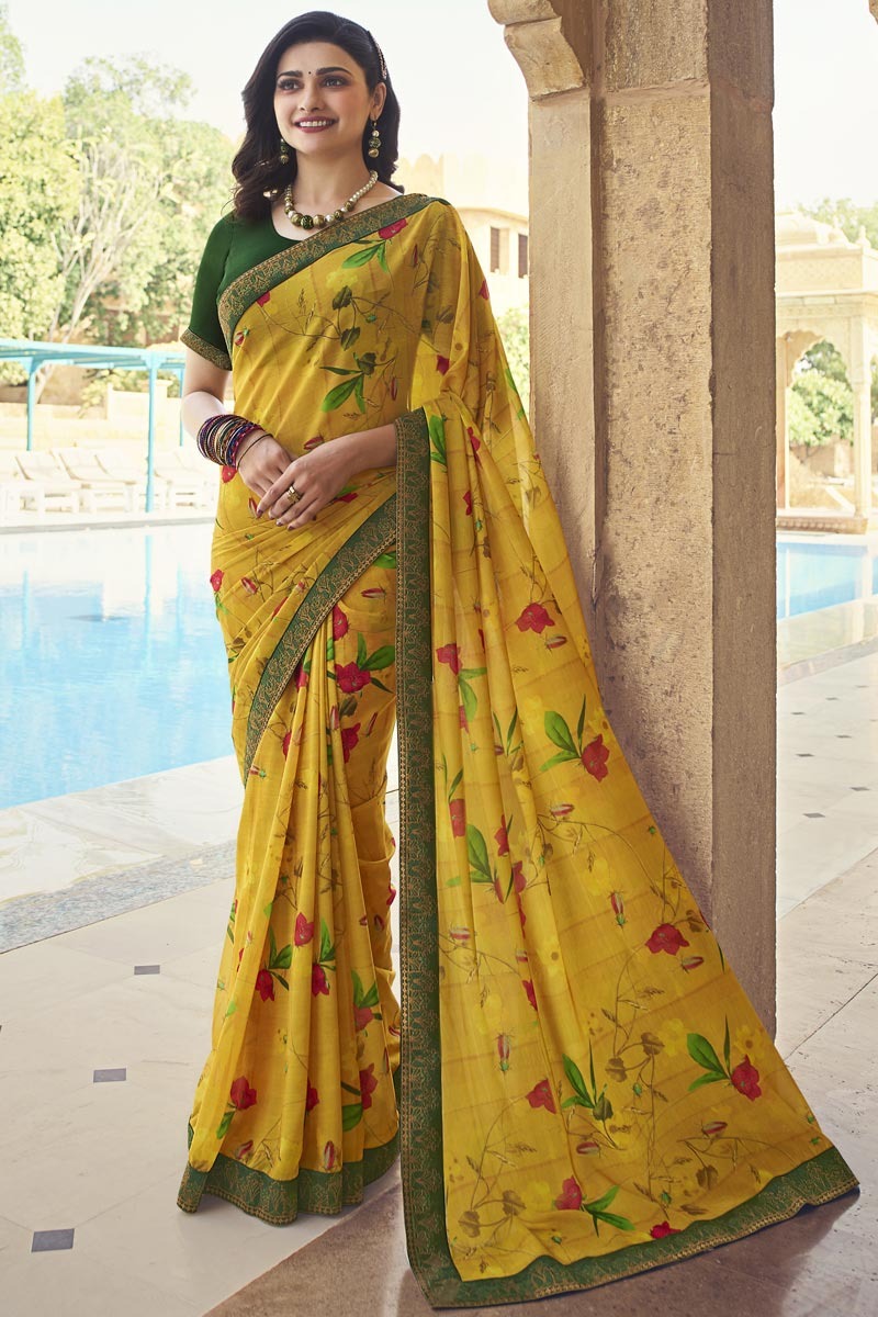 Georgette Print Saree