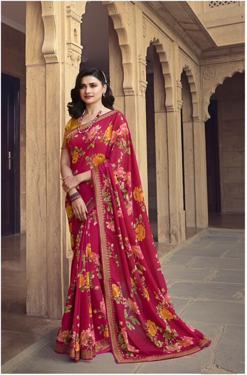 Georgette Print Saree