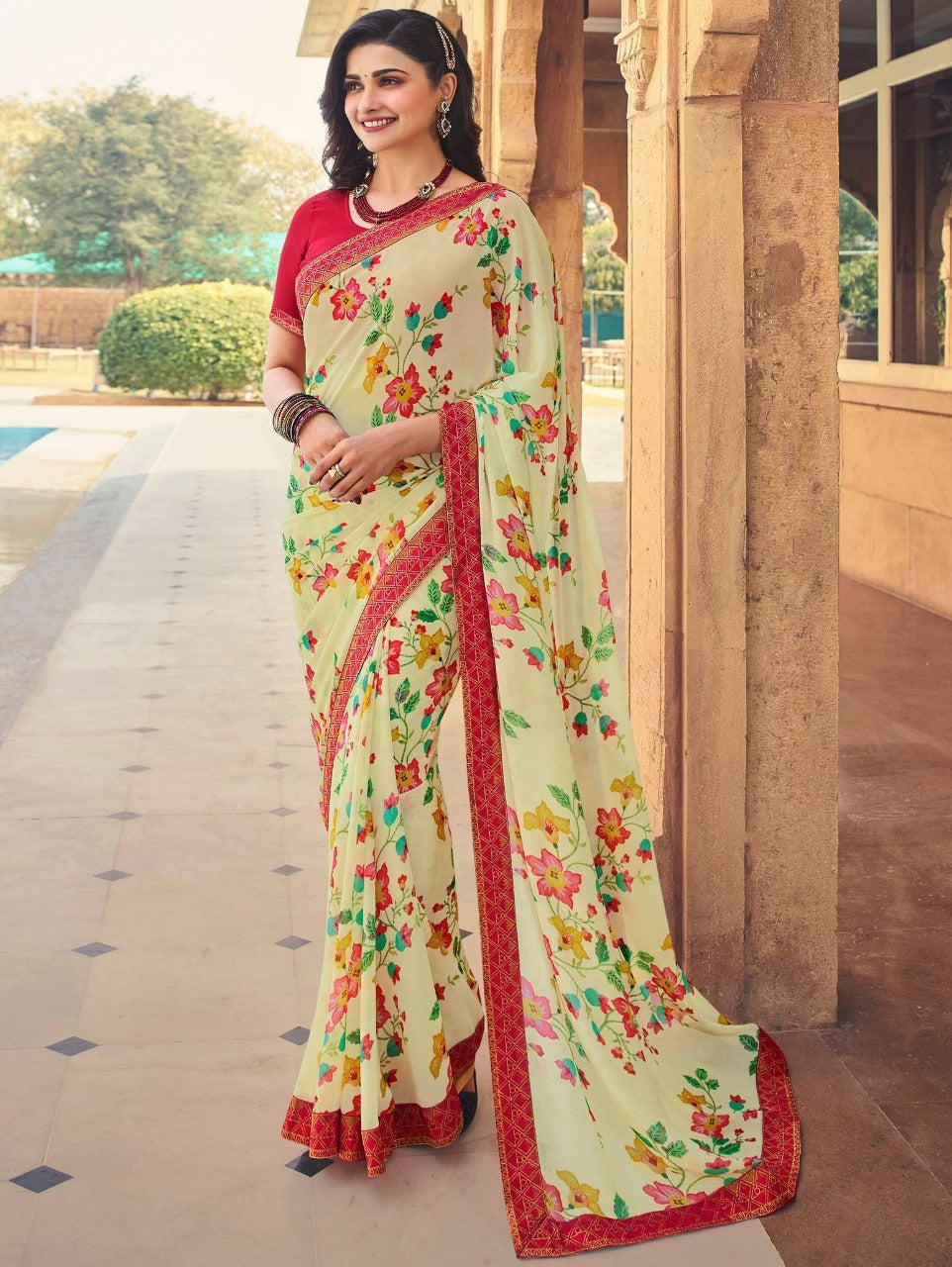 Georgette Print Saree