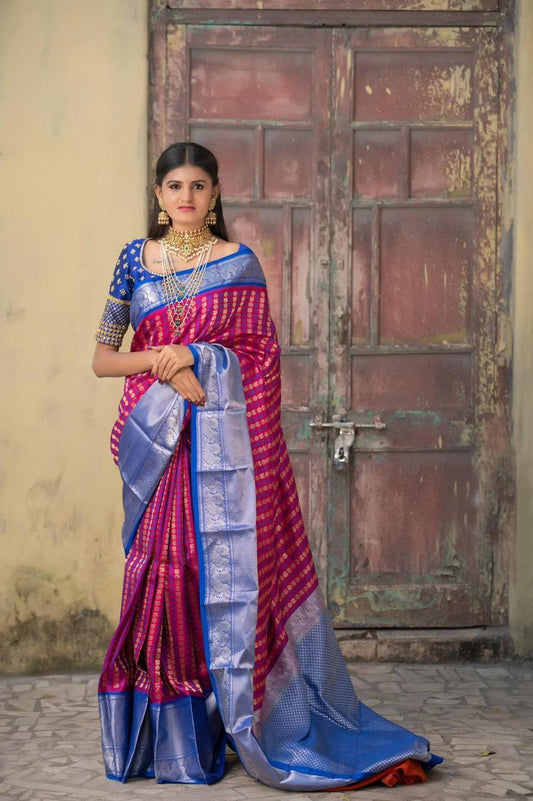 Kanjiveram pattu Zari Silk Saree