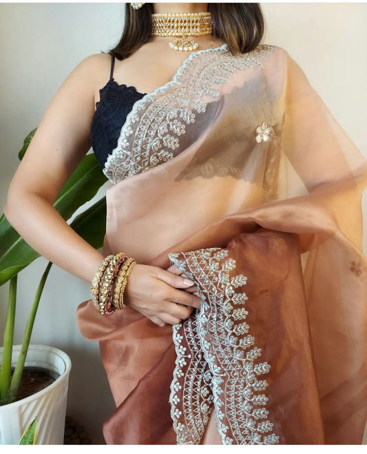 Designer Soft Organza Saree